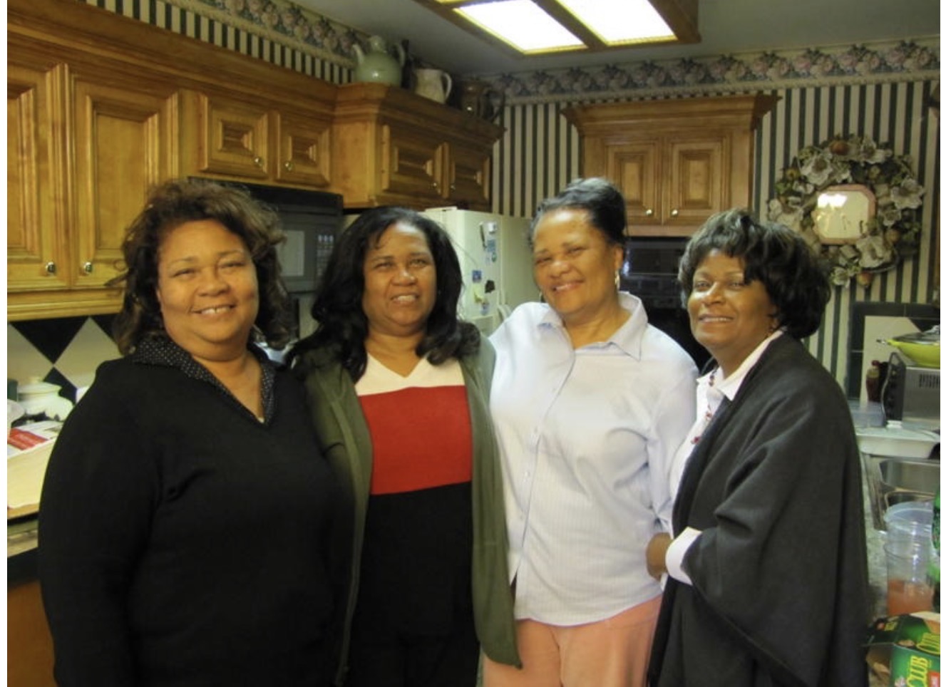 Knighton sisters together in the kitchen