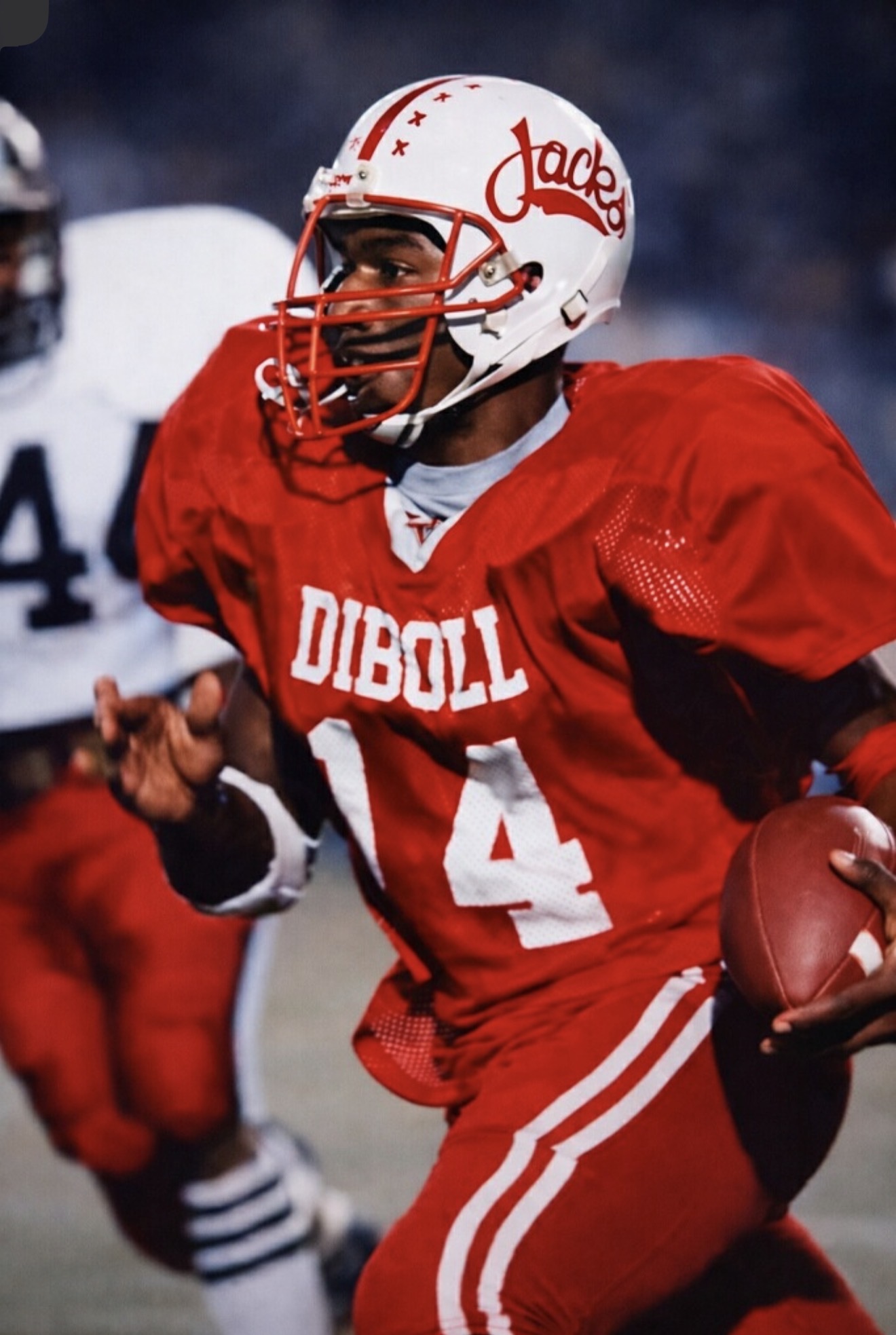 Knighton football player on the field