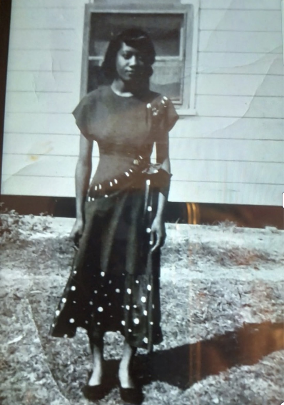 Knighton family elder in vintage dress